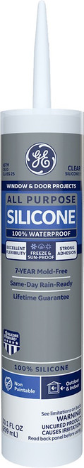 GE GE012A 10.1oz Clear Window & Door Silicone I Sealant (2795576)
