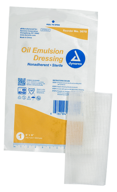 Oil Emulsion Dressing, 5" x 9", 6/12/cs