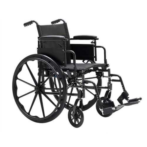 DynaRide S4 X-Lite Wheelchair 18x16inch w/ Flip Desk Arm ELR, Silver Vein, 1pc/cs