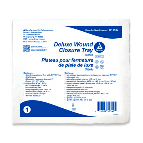 Deluxe Wound Closure Trays, 20/Cs