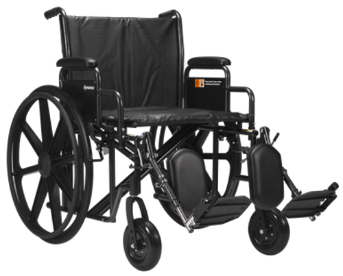 DynaRideâ„¢ Heavy Duty Wheelchair 24x18inch w/ Detach Desk Arm ELR