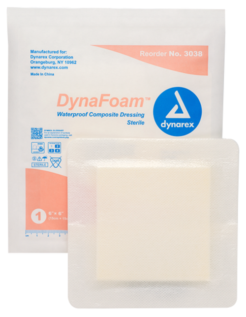 DynaFoam - Waterproof Bordered Foam, 6" x 6", 12/10/CS