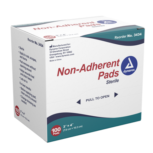 Non-Adherent Pads Sterile, 3" x 4", 12/100/Cs