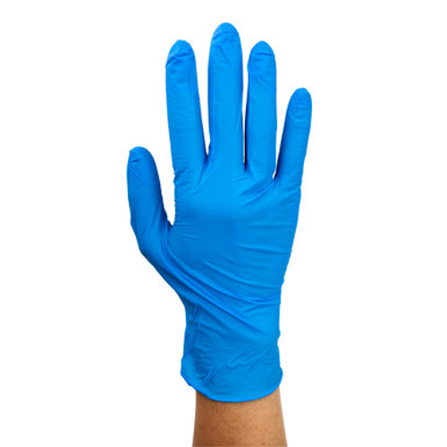 Nitrile Exam Gloves, 1pair of gloves per bag, L, Blue, 500/1pr/Cs