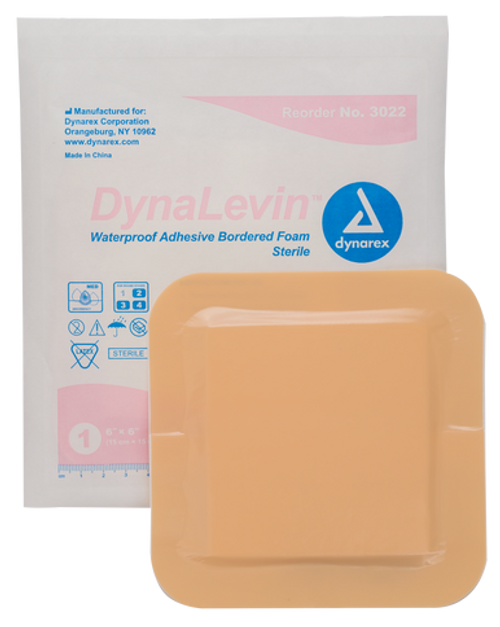 DynaLevin - Waterproof Adhesive Bordered Foam, 6" x 6", 12/10/Cs