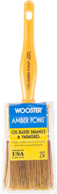 Wooster 1123 2" Amber Fong Brown China Bristle Brush