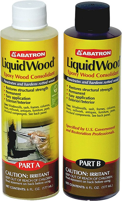 Abatron LWAB60R 12oz (355ml) LiquidWood - 2 Part Epoxy Wood Consolidant Kit
