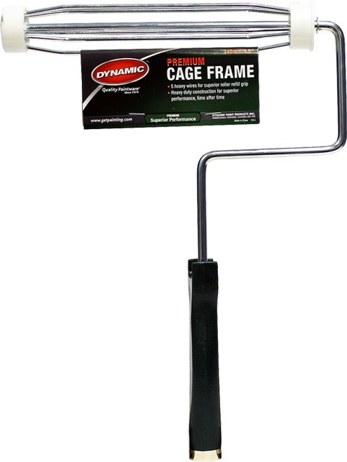 Dynamic 17436 9" 5 Wire Professional Roller Frame w/Green Handle 5/16" Shank