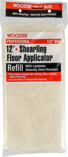 Wooster Rr612 12 X 12 Nap Shearling Lambskin Floor Applicator Refill For Rr412 