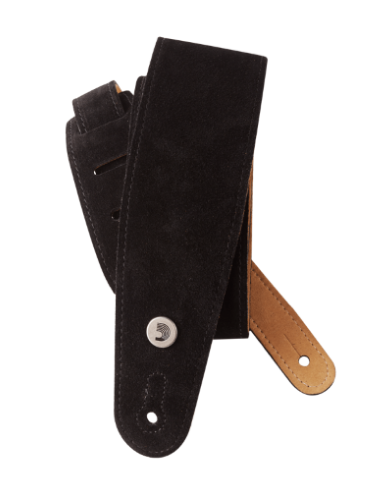 D'Addario Suede Guitar Strap, Black