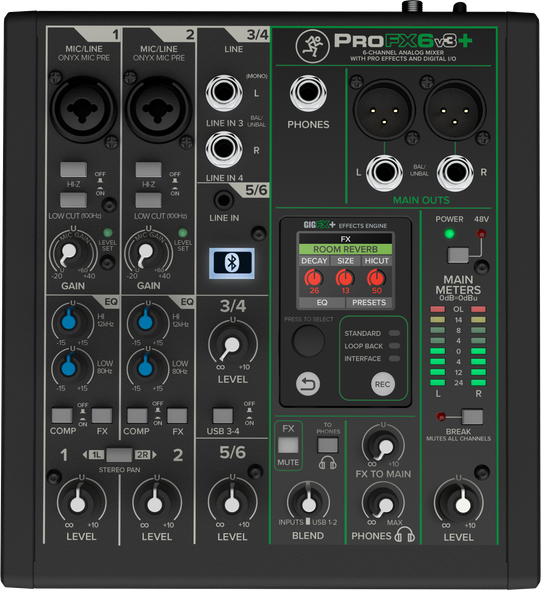 Mackie ProFX6v3+ with Blue Tooth