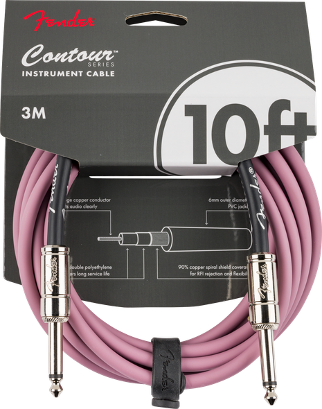 Fender Contour™ 10' Cable, Burgundy Mist