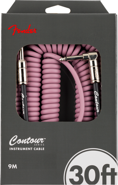 Fender Contour™ 30' Coiled Cable, Burgundy Mist