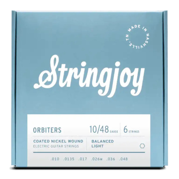 Stringjoy Orbiters | Balanced Light Gauge (10-48) Coated Nickel Wound Electric Guitar Strings