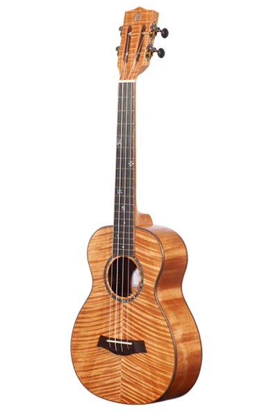 Ohana Tenor Satin Okoume Abalone Floral Ukulele