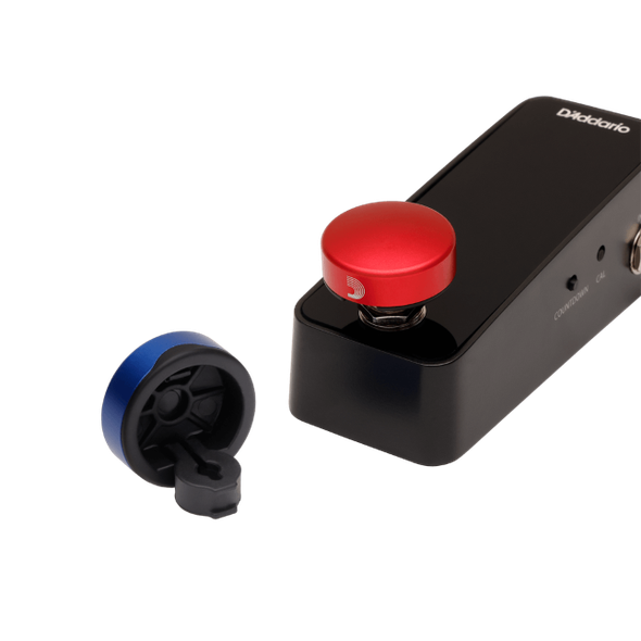 D'Addario XPND Footswitch Topper, Blue/Red 2-Pack