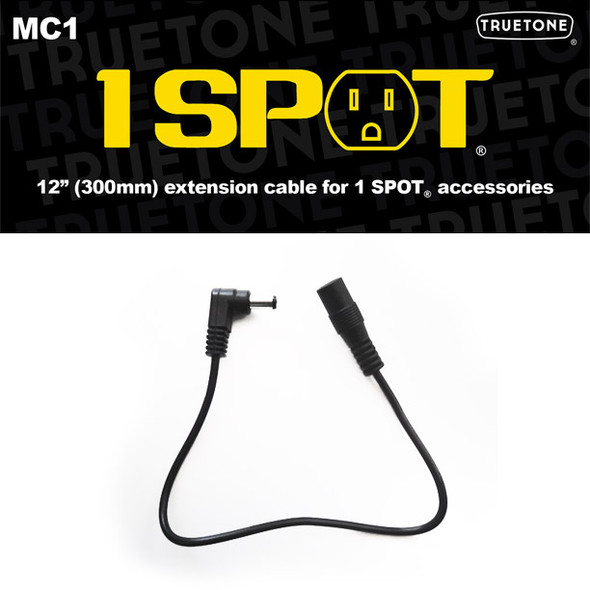 Truetone MC1 12" Extension Pedal Power Cable F-M 5.5 x 2.1mm