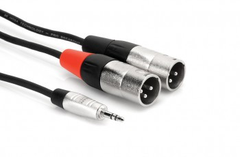 Hosa HMX-006Y REAN 3.5 mm TRS to Dual XLR3M, 6'