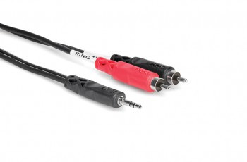 Hosa CMR-203 3.5 mm TRS to Dual RCA, 3'