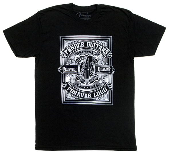 Fender® Forever Loud Trusted Quality T-Shirt, Black, M