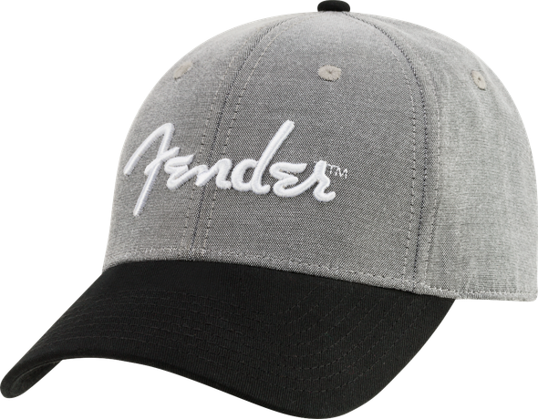 Fender® Hipster Dad Hat, Gray and Black, One Size Fits Most