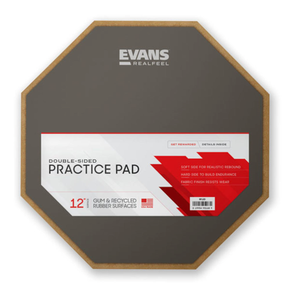 RealFeel™ by Evans RF12D 2-Sided Practice Pad, 12"