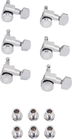 Fender Locking Stratocaster®/Telecaster® Staggered Tuning Machines (Polished Chrome) (6)