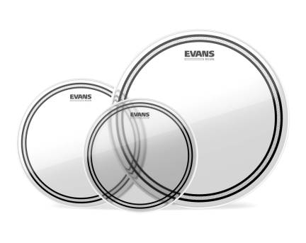 Evans  ETP-EC2SCLR-R EC2 Tompack, Clear, Rock (10 inch, 12 inch, 16 inch)