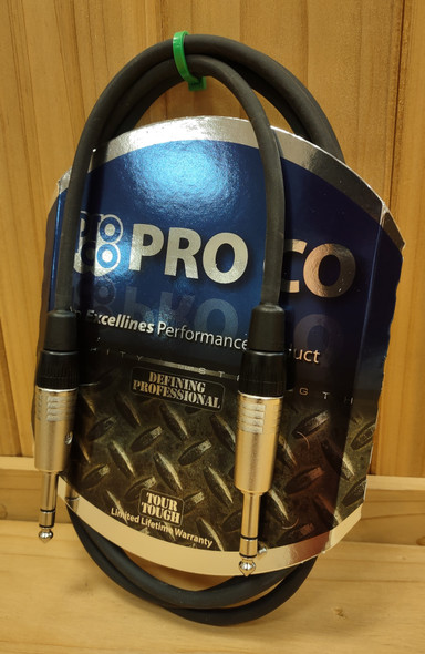 Pro Co Excellines BPG-3' Balanced Patch Cable TRS-TRS