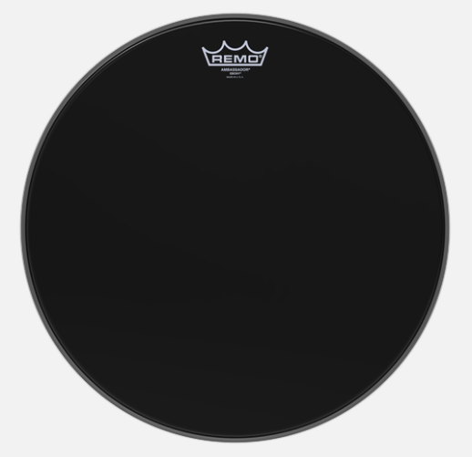 Remo ES001200 12" Ambassador® Ebony®