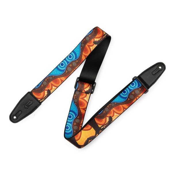 Levys MP2DU-003 Down Under Series Guitar Strap in Landscape Design