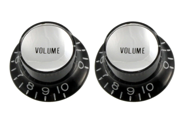 Allparts PK0184023 Black Volume Reflector Knobs