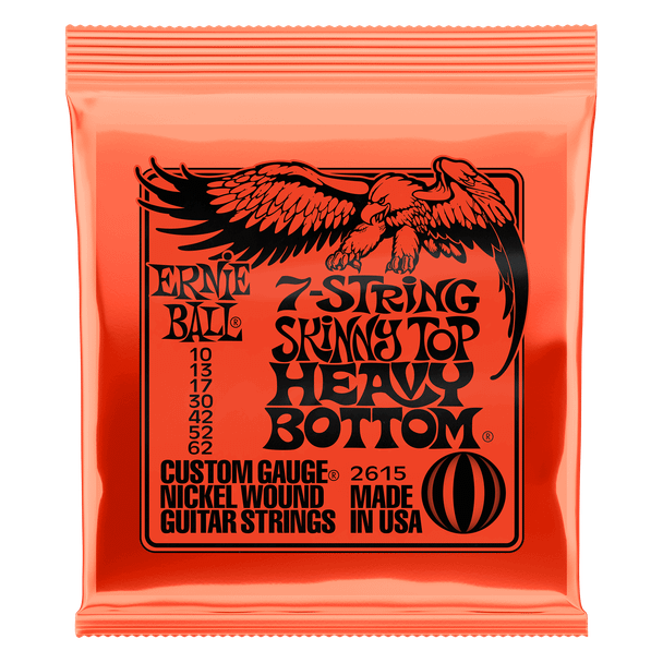 Skinny Top Heavy Bottom 2615 Slinky Nickel Wound 7-String Electric Guitar Strings 10-62 Gauge