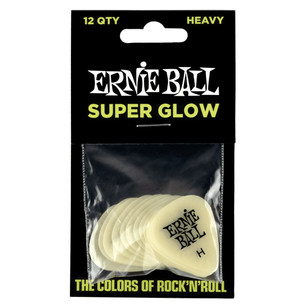 Ernie Ball Super Glow Heavy Picks 12/pack