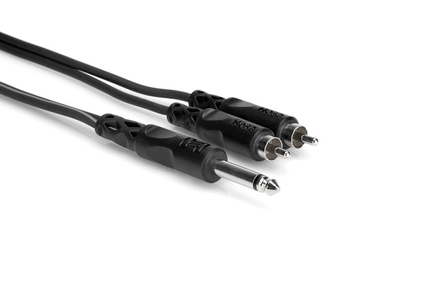 Hosa CYR103 1/4" TS to Dual RCA, 3 meter