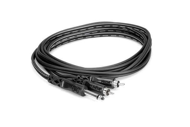 Hosa CYR103 1/4" TS to Dual RCA, 3 meter