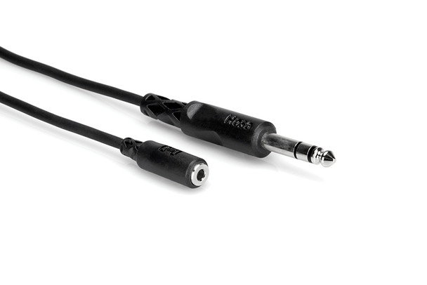 Hosa MHE325 Headphone Adaptor Cable, 3.5 mm TRS to 1/4" TRS, 25'