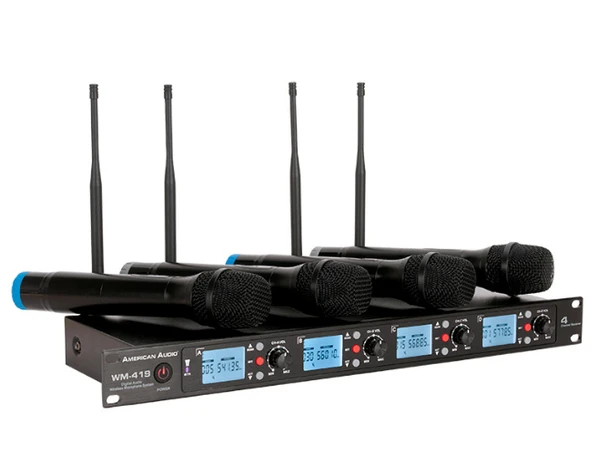 American Audio WM-419 4 Channel Handheld Wireless Mic System