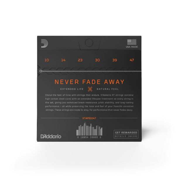 D'Addario XTAPB1047 10-47 Acoustic PB Treated