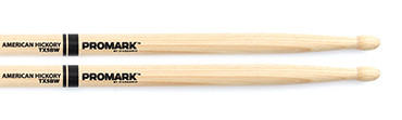 Promark Hickory TX5BW 5B Wood Tip Drumsticks