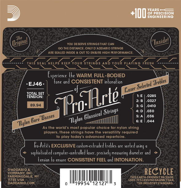 D'Addario EJ46 Pro-Arte Nylon Hard Tension Classical Guitar Strings