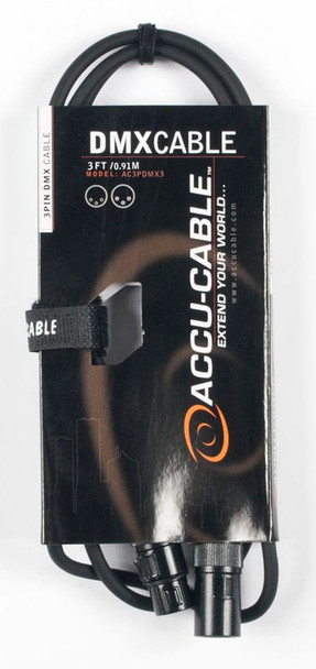 ADJ AC3PDMX3 3ft DMX