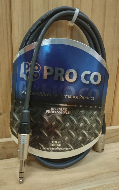Pro Co Excellines BPGBQXM-20 Balanced Patch Cable TRS-XLRM
