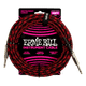Ernie Ball Braided Instrument Cable Straight Straight 25ft - Red/Black