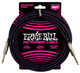 Ernie Ball Braided Instrument Cable Straight/Straight 18ft - Purple/Black