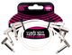 Ernie Ball Flat Ribbon Patch Cable 12in - White - 3 Pack