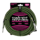 Ernie Ball 18ft Braided Cable Blk/Grn P06082