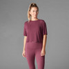 Tavi Apparel Crop Tee In Garnet