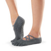 ToeSox Full Toe Elle - Grip Socks In Charcoal Grey