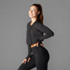 Tavi Apparel Pleated Long Sleeve In Ebony